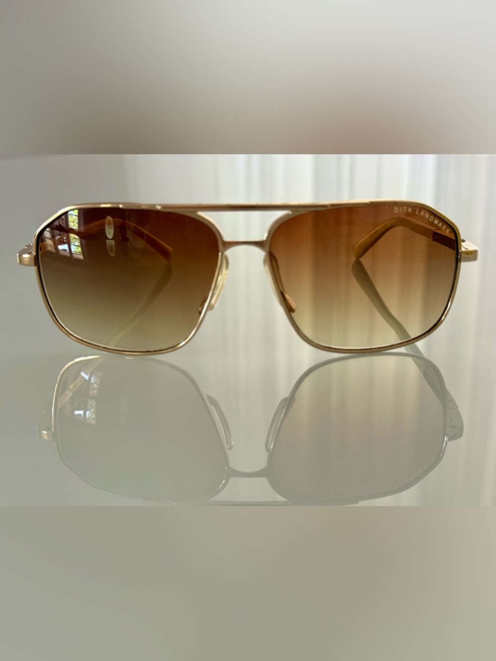 Dita Landmark Titanium DRX2022 Unisex Aviator Sunglasses- OG Case- Made in Japan - Picture 9 of 16